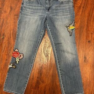Embroidered Blue Jeans